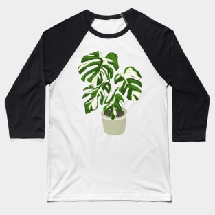 Monstera deliciosa variegated plant with fenestrations Baseball T-Shirt